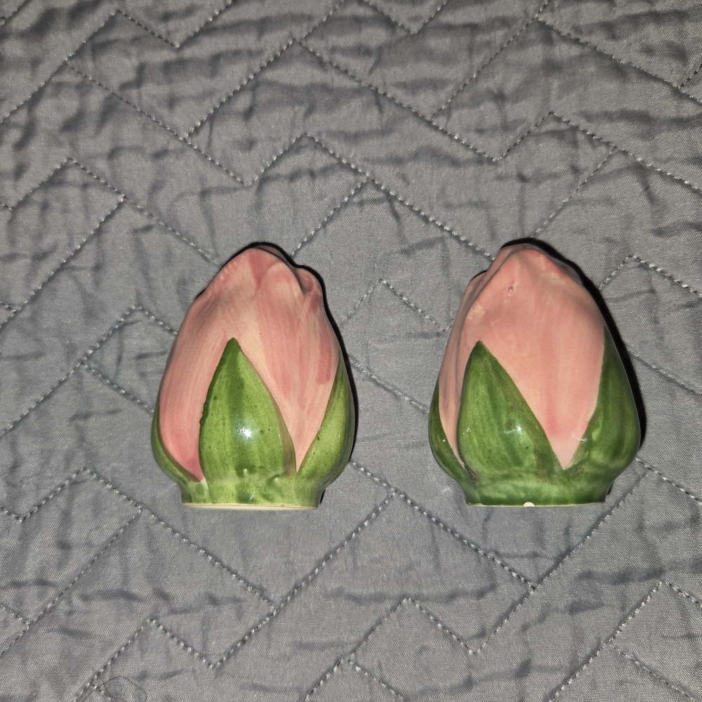 Franciscan DESERT ROSE Rose Bud Salt & Pepper Shaker Set Earthen ware USA